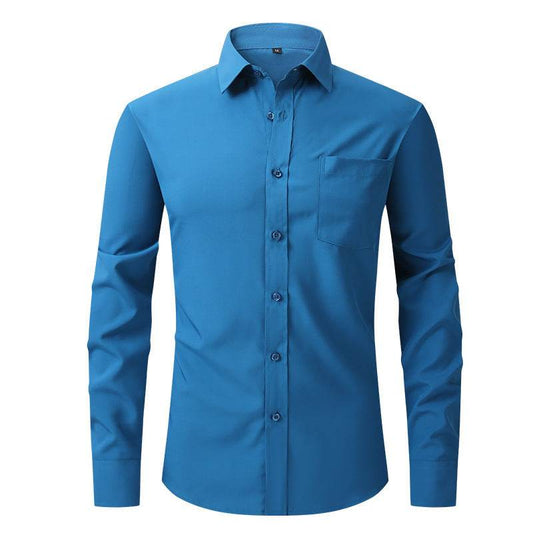 Men's Business Casual Long Sleeve Shirt - MYLUXURY LANE ENTERPRISE