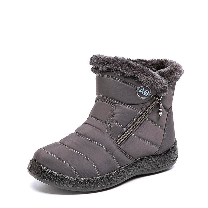 Waterproof Snow Boots Plush Warm Winter Shoes Casual Lightweight Ankle Boots - MYLUXURY LANE ENTERPRISE