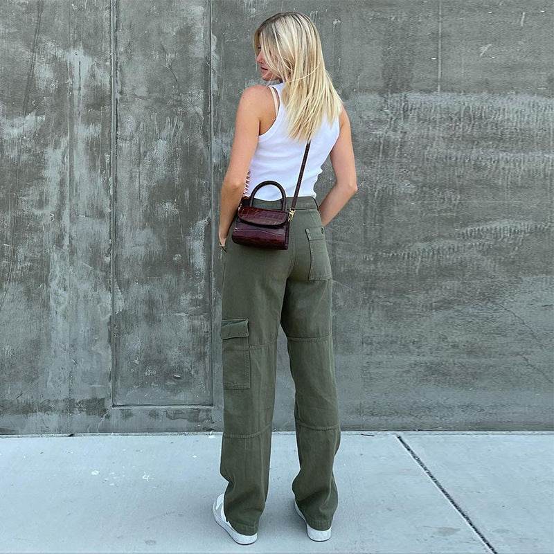 Women's Loose High-waist Straight-leg Casual Trousers - MYLUXURY LANE ENTERPRISE