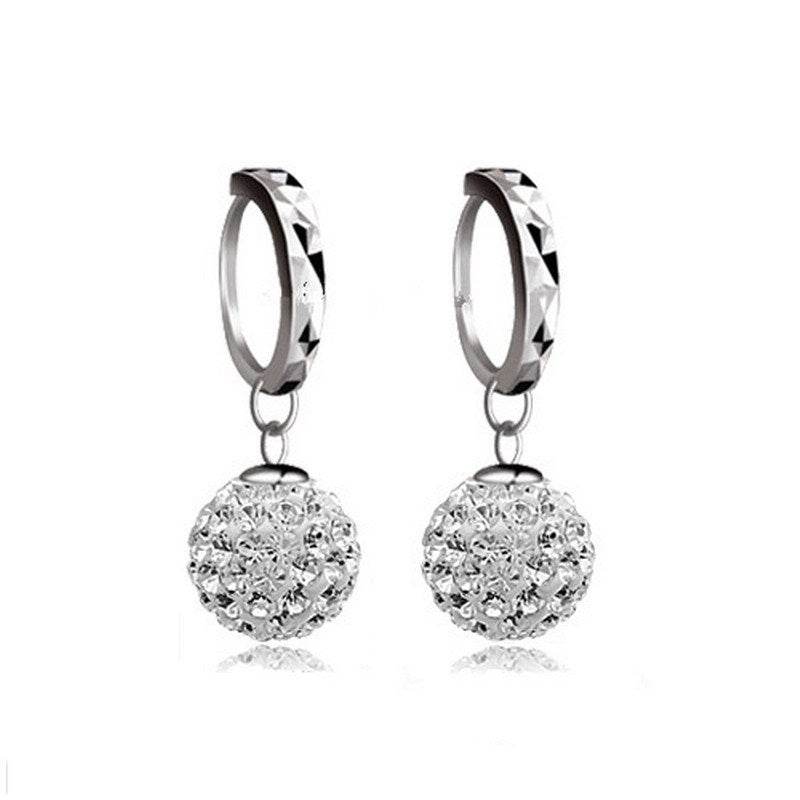 Zircon earring round diamond ball earrings women - MYLUXURY LANE ENTERPRISE