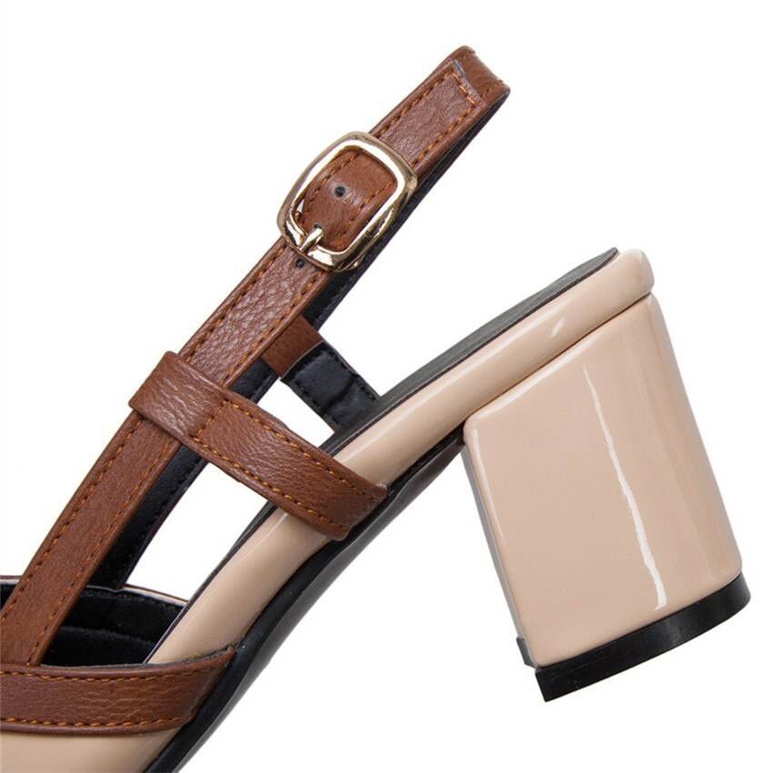 Retro trendy apricot women's shoes - MYLUXURY LANE ENTERPRISE