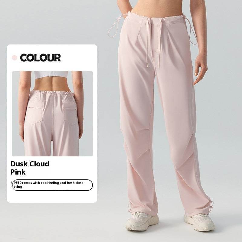 Women's Fashionable Loose Drooping Straight-leg Pants Breathable Trousers - MYLUXURY LANE ENTERPRISE