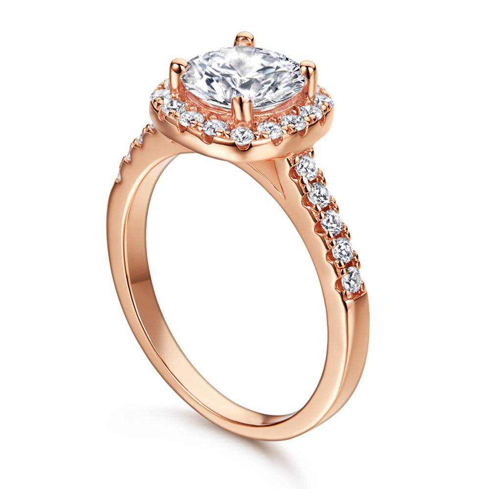 Women's Fashion Sterling Silver Zircon Wedding Ring - MYLUXURY LANE ENTERPRISE
