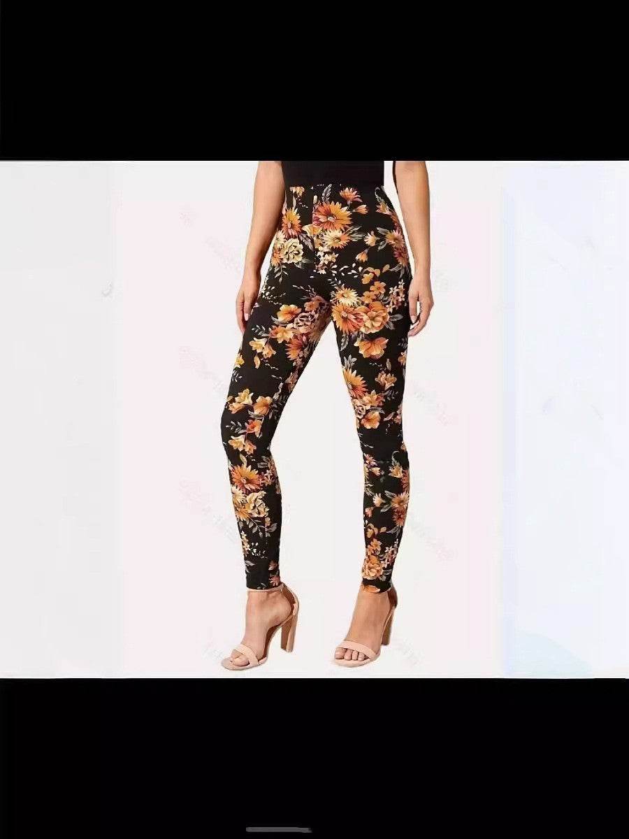 Women's Outer Wear Printed Stretch Slimming Skinny Pants - MYLUXURY LANE ENTERPRISE