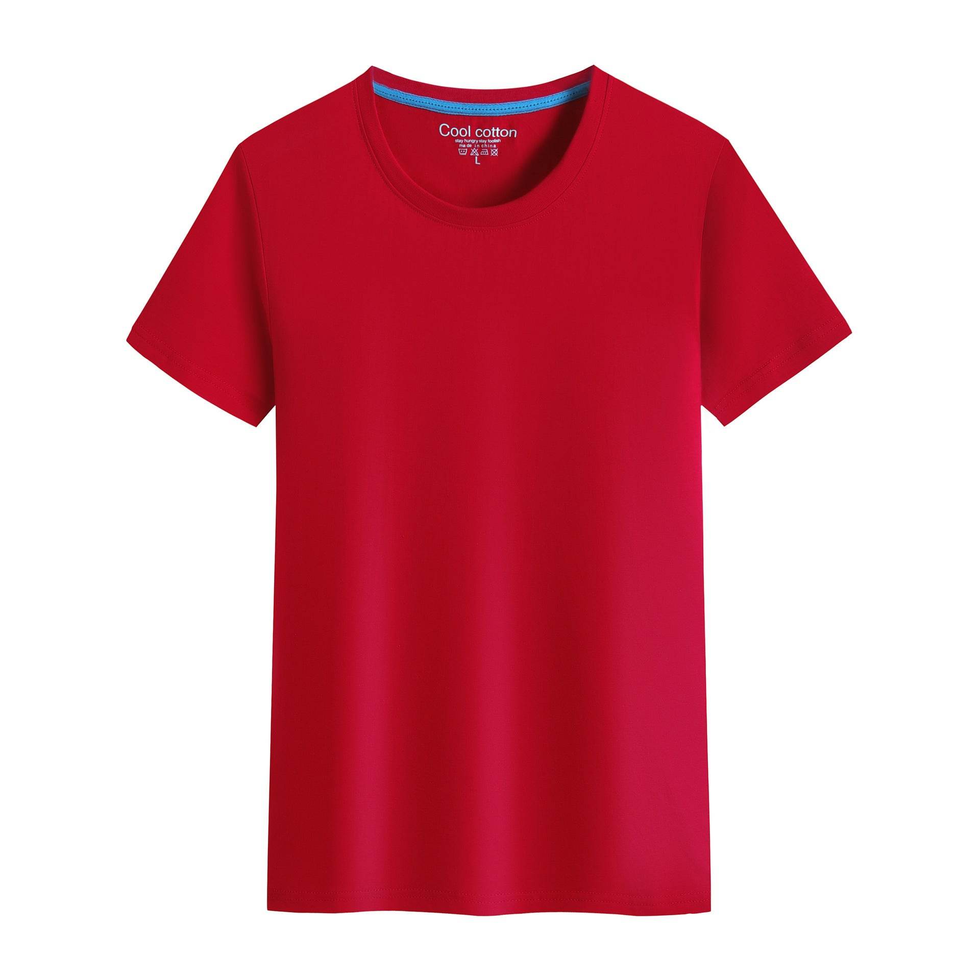 Cotton Blank With No Printed Patterns Round Neck Short T-shirt - MYLUXURY LANE ENTERPRISE
