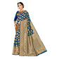 Generic Women's Banarasi silk Saree with Blouse (Navy blue, 5-6mtr) - MYLUXURY LANE ENTERPRISE