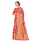 Generic Women's Banarasi silk Saree with Blouse (Red, 5-6mtr) - MYLUXURY LANE ENTERPRISE