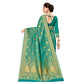 Generic Women's Banarasi silk Saree with Blouse (Green, 5-6mtr) - MYLUXURY LANE ENTERPRISE