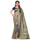 Generic Women's Banarasi silk Saree with Blouse (Navy blue, 5-6mtr) - MYLUXURY LANE ENTERPRISE