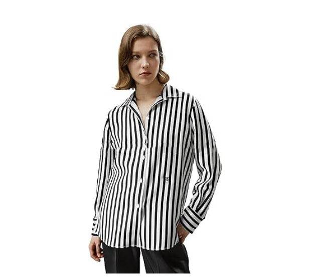 Fashionable Simple Striped Shirt Top For Women - MYLUXURY LANE ENTERPRISE