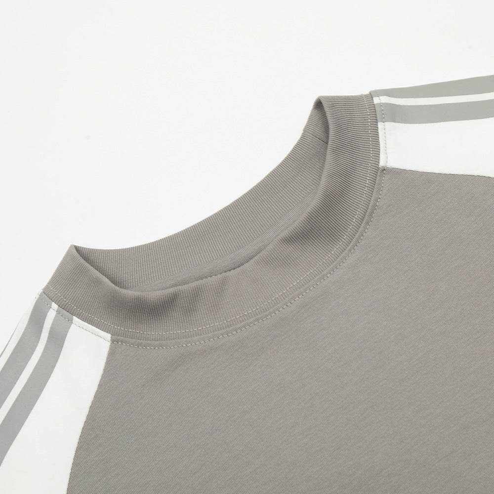 Contrast Color Three-bar Short Sleeve Men - MYLUXURY LANE ENTERPRISE