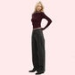 Women's Loose Straight Jeans in Smokey Black Denim - MYLUXURY LANE ENTERPRISE