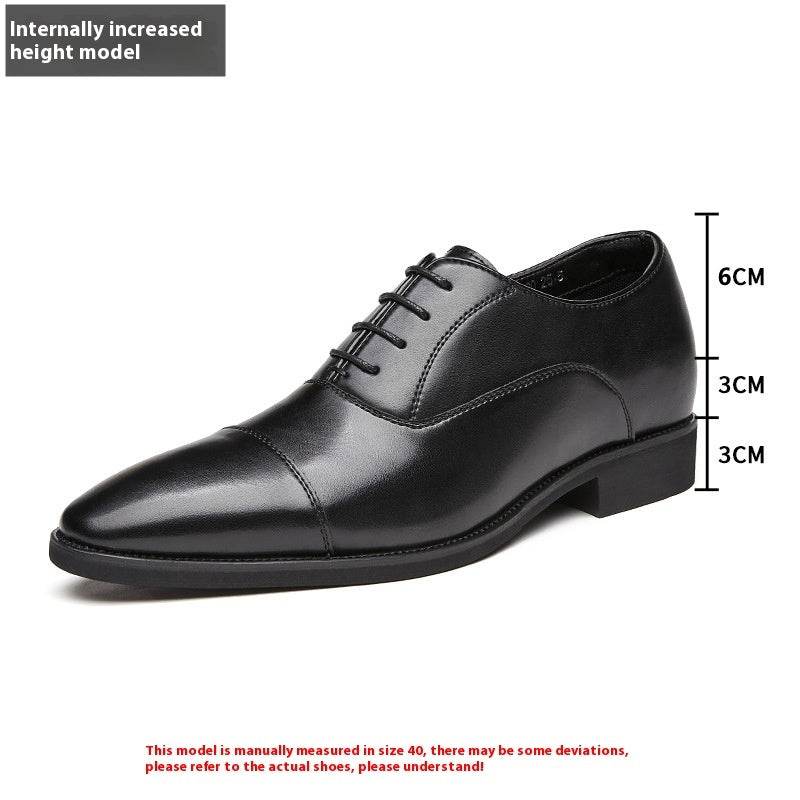 New Height Increasing Insole Business Formal Wear Soft Bottom Oxford Shoes - MYLUXURY LANE ENTERPRISE