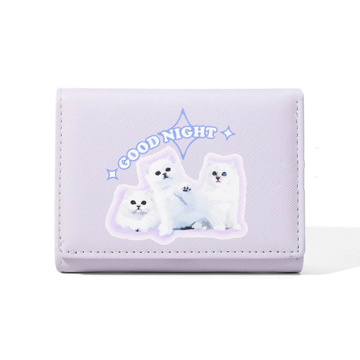 Cute Ladies Card Holder Fashion Cross Pattern Three Fold - MYLUXURY LANE ENTERPRISE