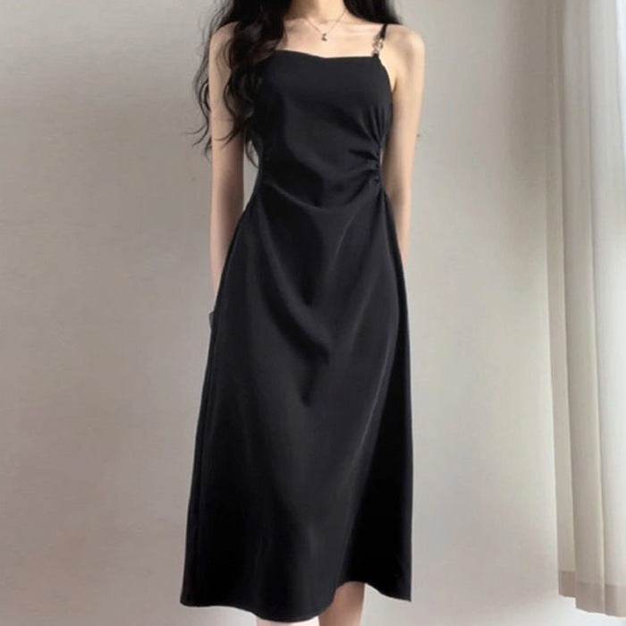 Black Camisole Dress Waist Slimming High-grade - MYLUXURY LANE ENTERPRISE