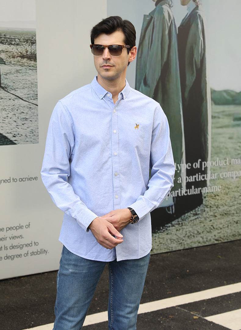 Casual Long-sleeved Shirt Plus Size Men - MYLUXURY LANE ENTERPRISE