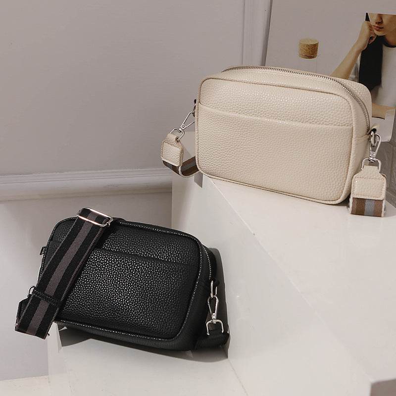 Ladies Trend Solid Color PU Crossbody Shoulder Bag - MYLUXURY LANE ENTERPRISE