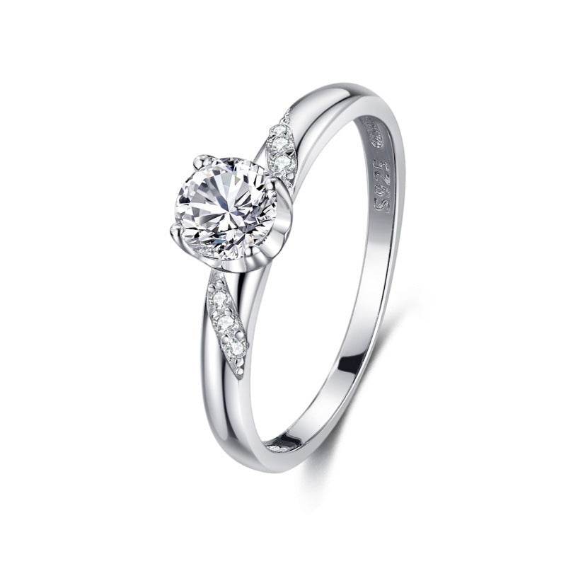 S925 Silver Classic Micro-inlaid Diamond Ring - MYLUXURY LANE ENTERPRISE