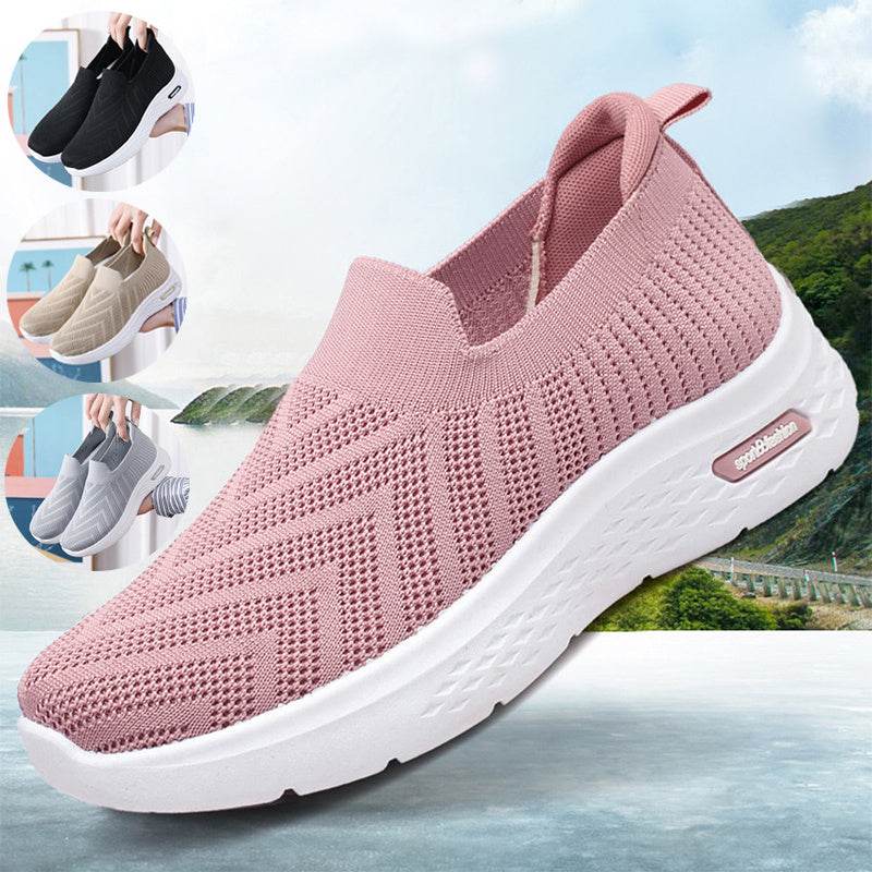 Casual Mesh Shoes Sock Slip On Flat Shoes For Women Sneakers Casual Soft Sole Walking Sports Shoe - MYLUXURY LANE ENTERPRISE
