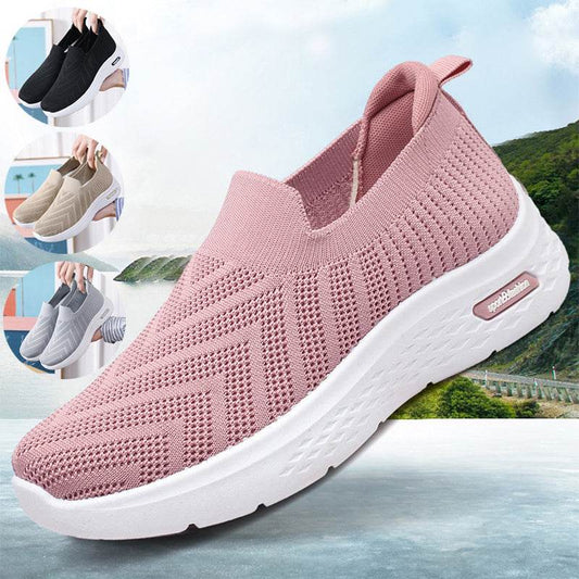 Casual Mesh Shoes Sock Slip On Flat Shoes For Women Sneakers Casual Soft Sole Walking Sports Shoe - MYLUXURY LANE ENTERPRISE