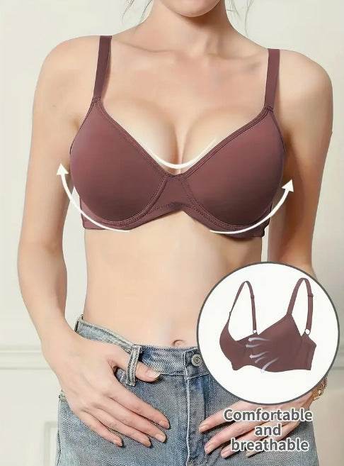 Push Up Breast Holding Thin Cup Bra With Steel Ring - MYLUXURY LANE ENTERPRISE