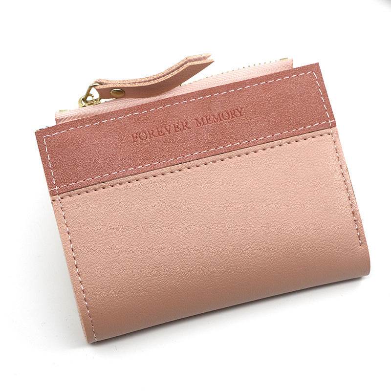 Simple And Fashionable Mosaic Frosted Short Women's Purse - MYLUXURY LANE ENTERPRISE
