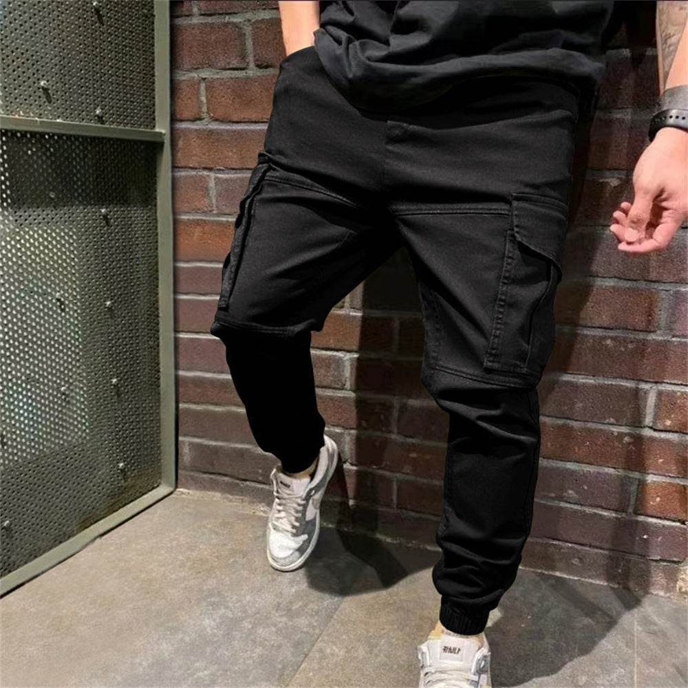 Mens Sports Pants With Pockets Casual Cargo Trousers - MYLUXURY LANE ENTERPRISE