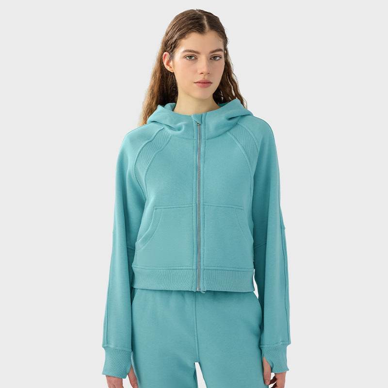 Women's Versatile Casual Zipper Velvet Sport Coat - MYLUXURY LANE ENTERPRISE