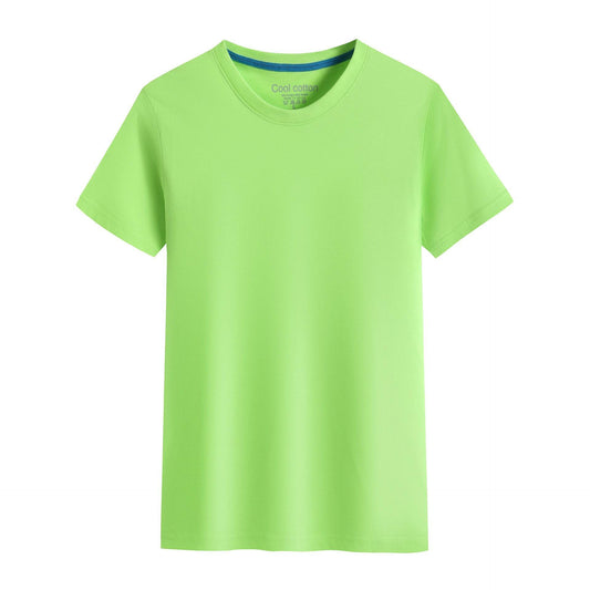Cotton Blank With No Printed Patterns Round Neck Short T-shirt - MYLUXURY LANE ENTERPRISE