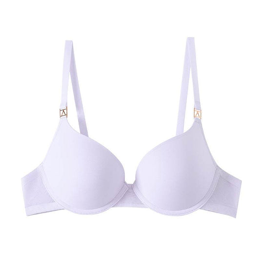 Elegant Seamless Solid Bra - Comfy Underwire Push-Up Bra with Removable Pads, Breathable Polyamide Fabric, Knit Construction, and Classic Design for Women - Perfect for Everyday Wear - MYLUXURY LANE ENTERPRISE