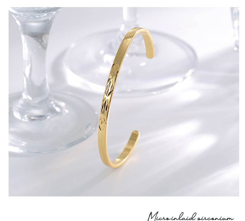 Carven Design Pattern Bracelet Simple Personalized All-match Cold Style - MYLUXURY LANE ENTERPRISE