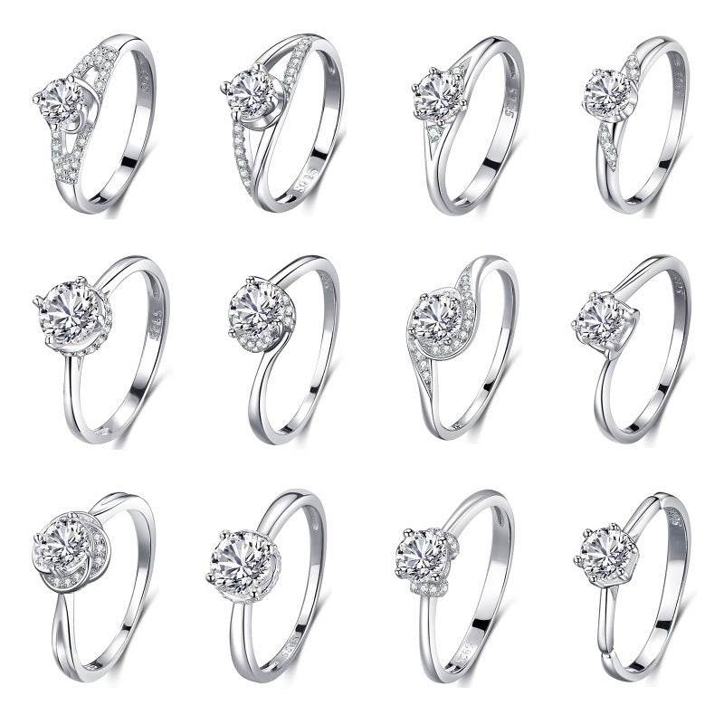 S925 Silver Classic Micro-inlaid Diamond Ring - MYLUXURY LANE ENTERPRISE