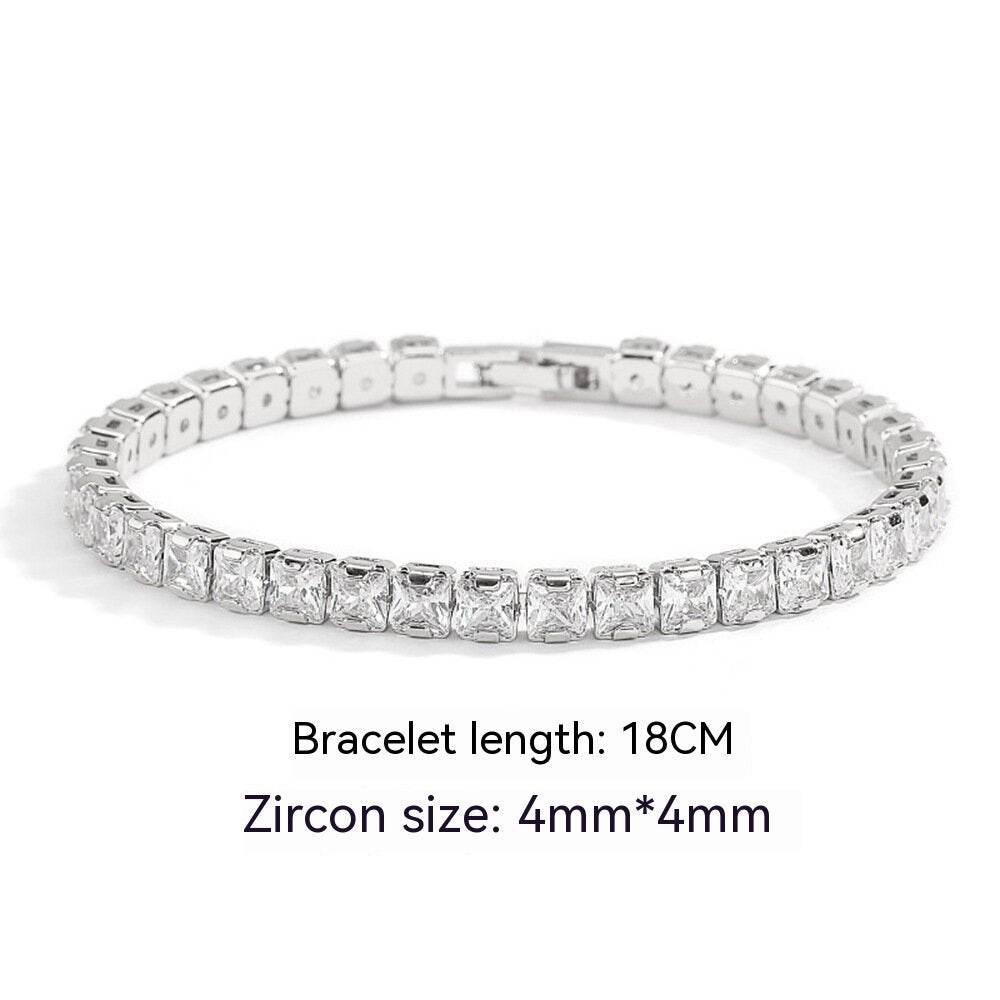 European And American Full Diamond 4mm Zircon Tennis Bracelet - MYLUXURY LANE ENTERPRISE