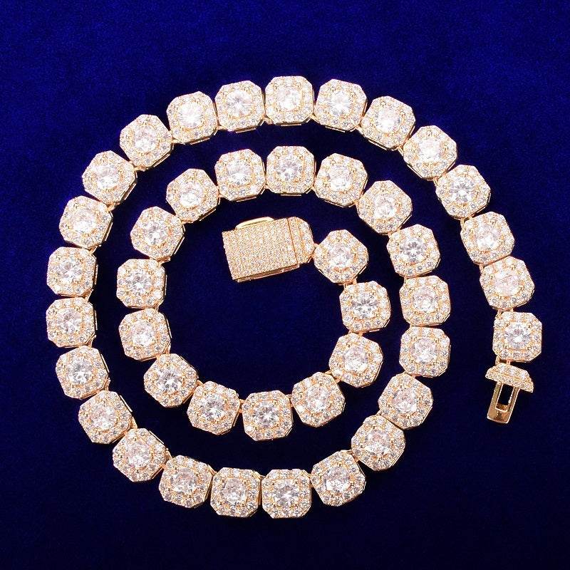 9mm Square Rock Sugar Zircon Necklace - MYLUXURY LANE ENTERPRISE