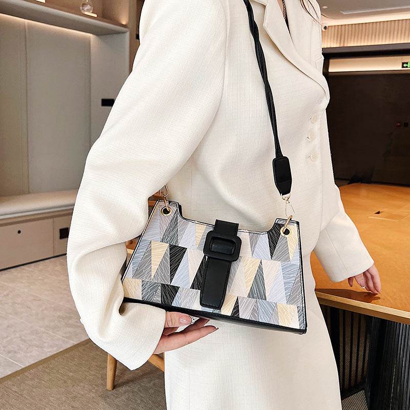 New Popular Contrast Color PU Bag Female Summer Casual - MYLUXURY LANE ENTERPRISE