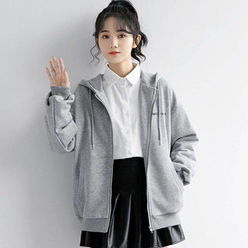 Small Grey Hooded Cardigan Sweater Women - MYLUXURY LANE ENTERPRISE