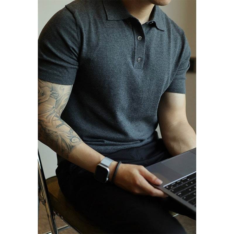 Men's Slim Fit Casual American Retro Fashion Minimalism T-shirt - MYLUXURY LANE ENTERPRISE