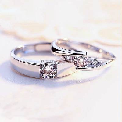 S925 Sterling Silver Moissanite Couple Ring For Men And Women - MYLUXURY LANE ENTERPRISE