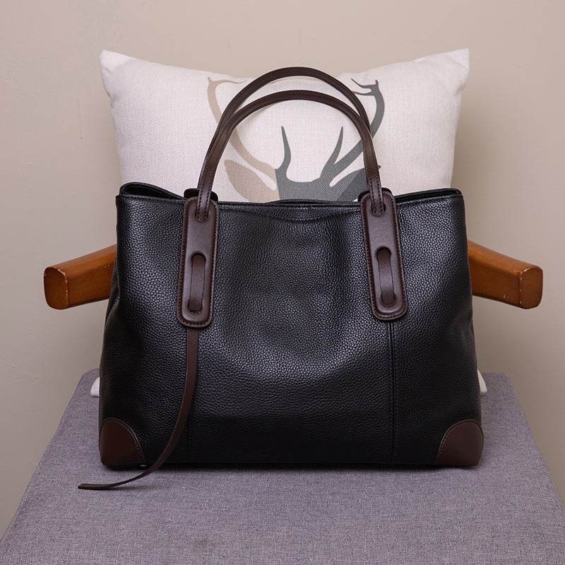 Women's One-shoulder Large Capacity High-grade Sense Leather Handbag - MYLUXURY LANE ENTERPRISE