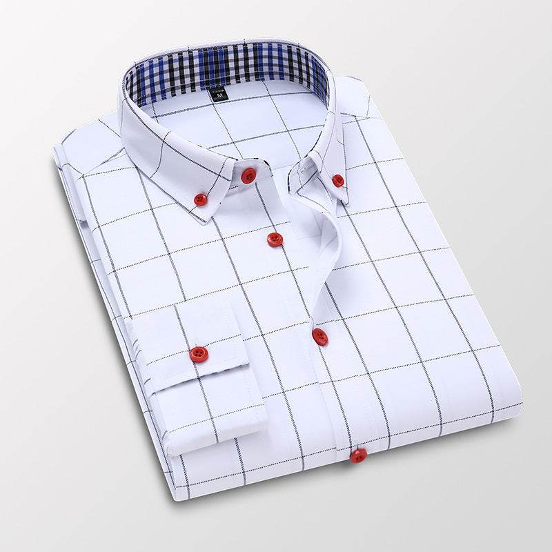 Fall Men's Shirts Long Sleeve Casual Slim Fit - MYLUXURY LANE ENTERPRISE