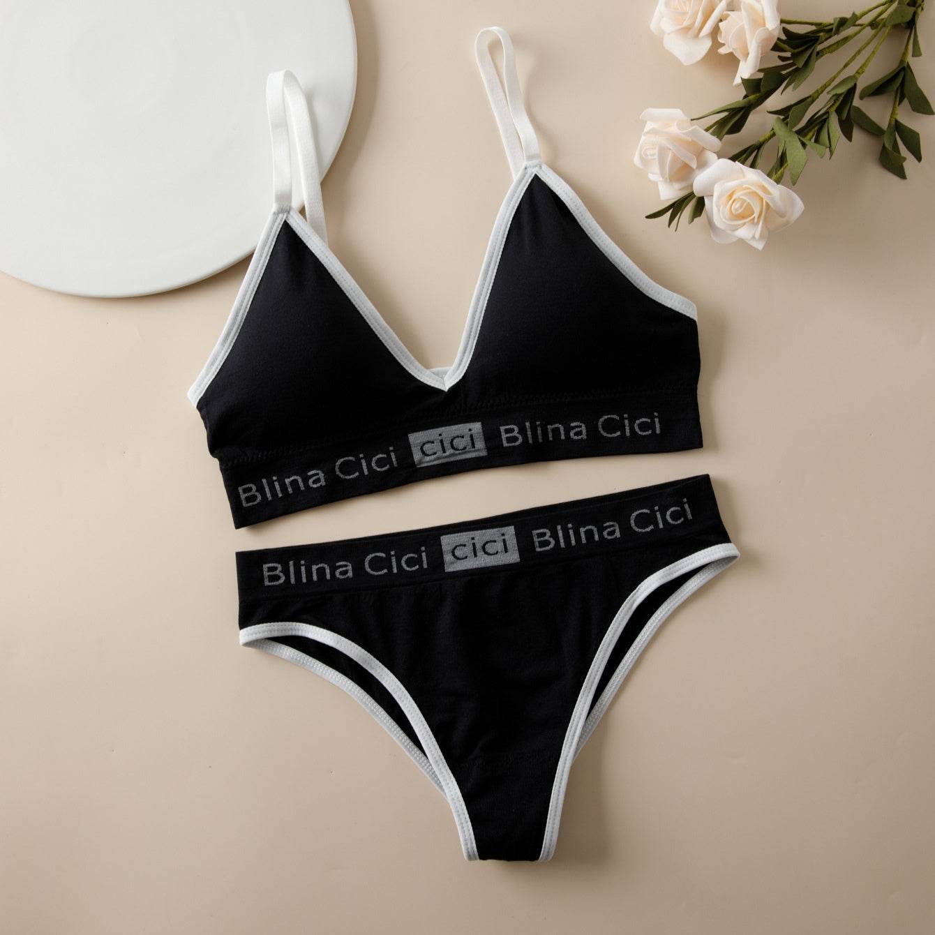 Female Letter Three-point Split Swimsuit - MYLUXURY LANE ENTERPRISE