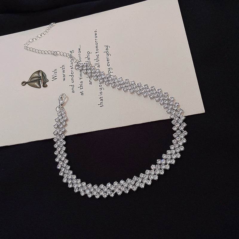 Full Rhinestone Necklace Necklace Clavicle Chain Necklace Fashion Necklace - MYLUXURY LANE ENTERPRISE