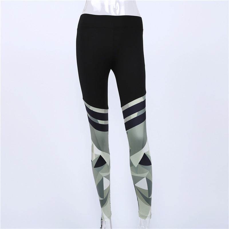 Camouflage printed stitching yoga pants - MYLUXURY LANE ENTERPRISE