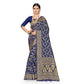 Generic Women's Banarasi Silk Saree (Neavy blue, 5-6mtrs) - MYLUXURY LANE ENTERPRISE