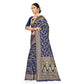 Generic Women's Banarasi Silk Saree (Neavy blue, 5-6mtrs) - MYLUXURY LANE ENTERPRISE