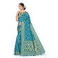 Generic Women's Banarasi Silk Saree (Sky blue, 5-6mtrs) - MYLUXURY LANE ENTERPRISE