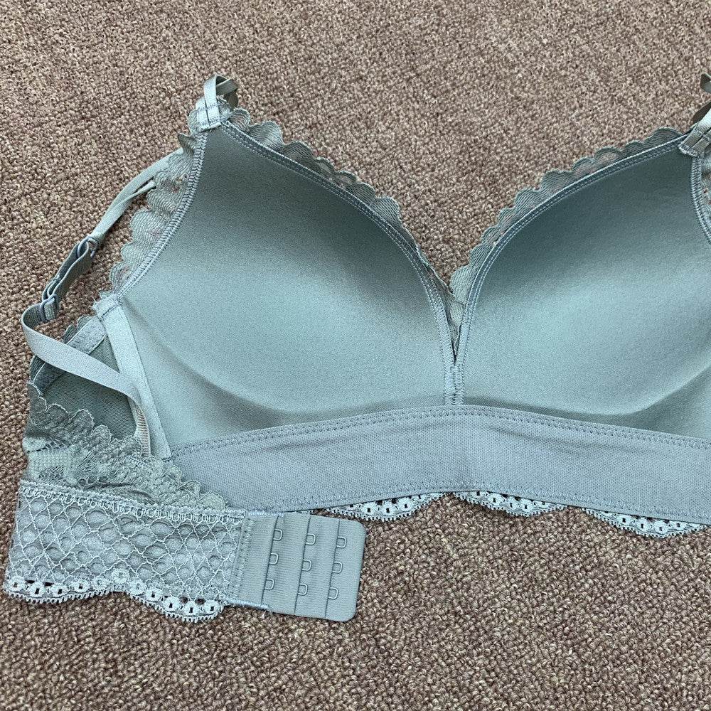 No steel ring thin cotton lace bra set - MYLUXURY LANE ENTERPRISE