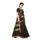 Generic Women's Kota Doria Cotton Saree With Blouse (Black,6-3 Mtrs) - MYLUXURY LANE ENTERPRISE