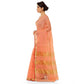 Generic Women's Kota Doria Cotton Saree With Blouse (Peach,6-3 Mtrs) - MYLUXURY LANE ENTERPRISE