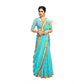 Generic Women's Kota Doria Cotton Saree With Blouse (Sky Blue,6-3 Mtrs) - MYLUXURY LANE ENTERPRISE